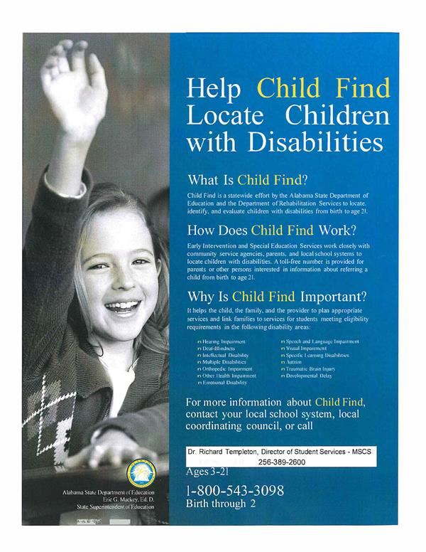 Child Find Flyer Child Find Flyer